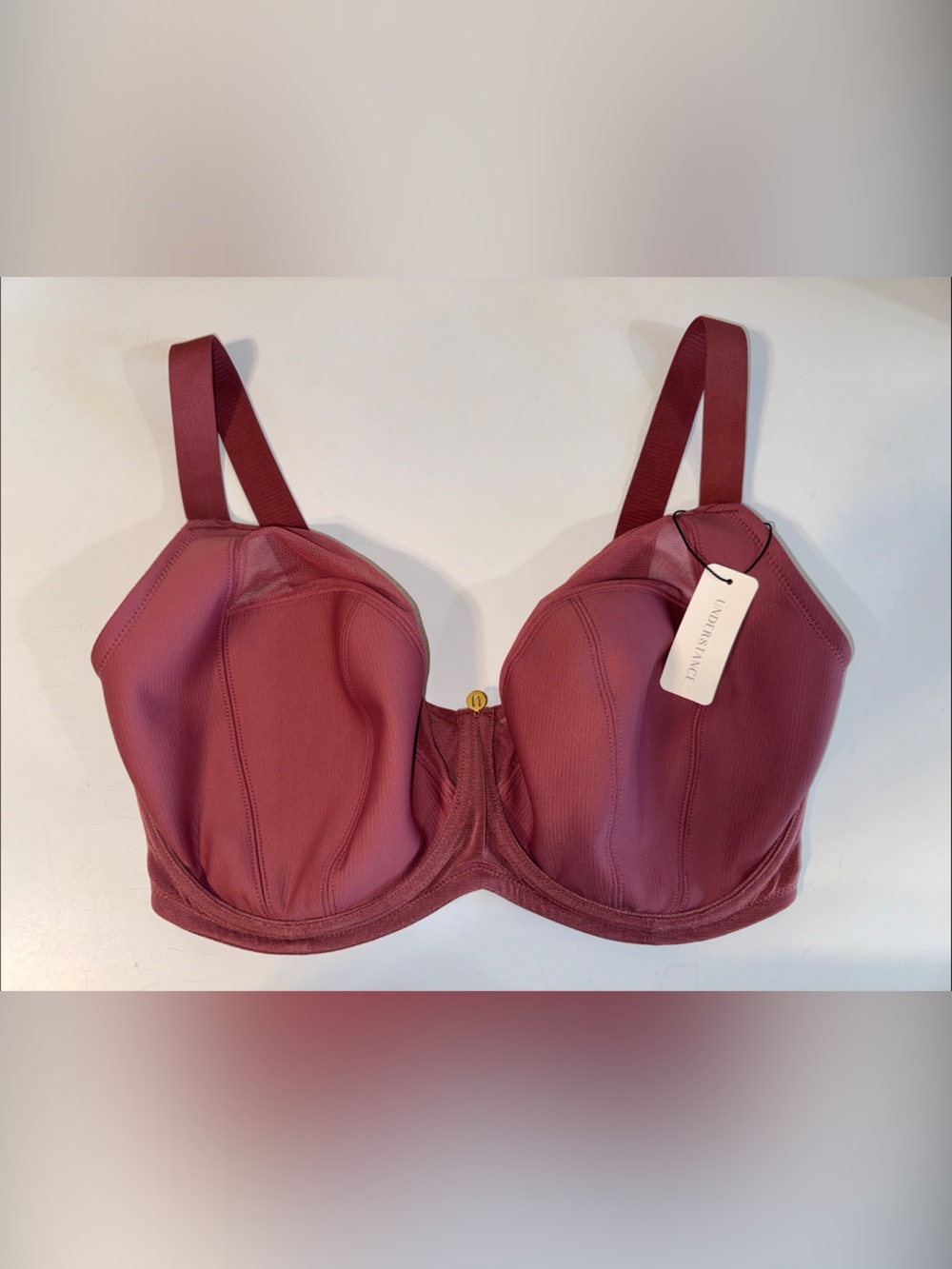 Understance Anti-Chafe Cooling Flexwire Unpadded Bra Deep Crimson size 34K